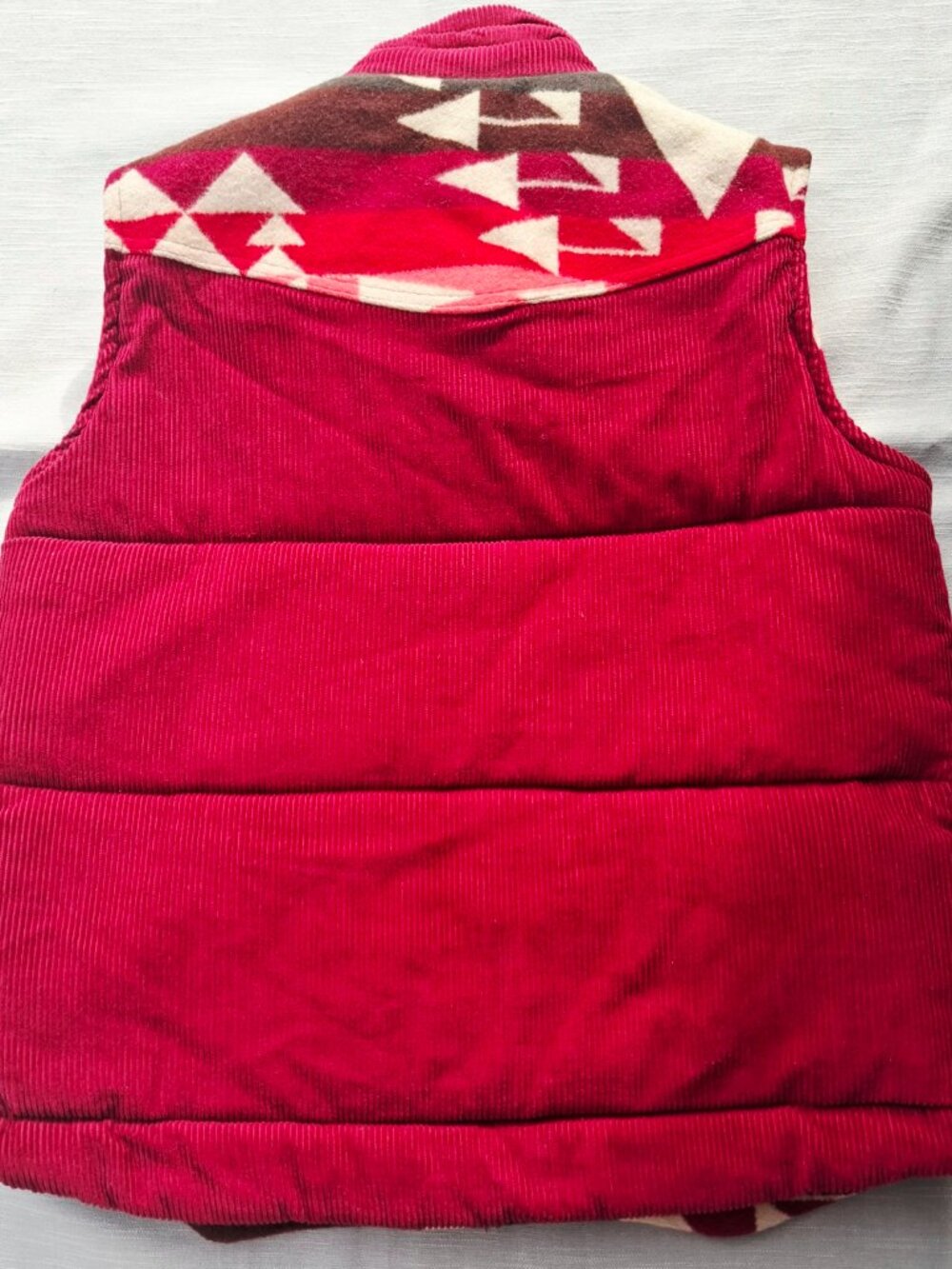 Aviator Nation × Pendelton Navajo Corduroy Wool Reversible Vest Unisex Size M* - Picture 13 of 15